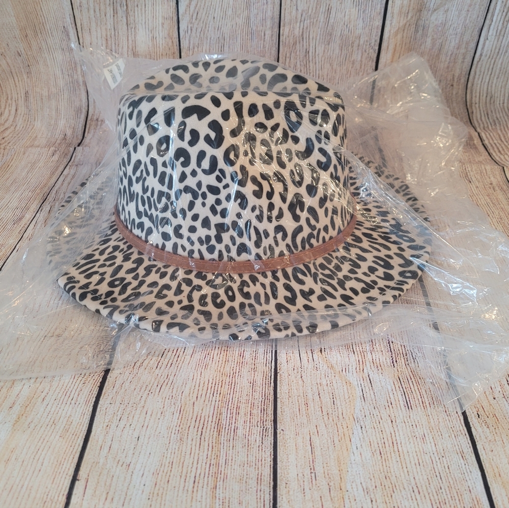 COPY -COPY - COPY - COPY - COPY - Fedora Hat Animal Print Cream Leopar… - Picture 4 of 7